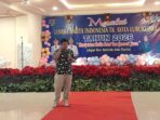 Daniel Rizky Wicaksono, S.Psi., M.Psi., Psikolog Klinis yang bertugas di RSUD Siti Aisyah Kota Lubuk Linggau menyampaikan materi mengenai perkembangan anak melalui komunikasi, saat acara Gebyar Loma Balita tingkat Kota Lubuk Linggau, Kamis 16 Juli 2026. Foto : Riena Maris/Linggau Pos