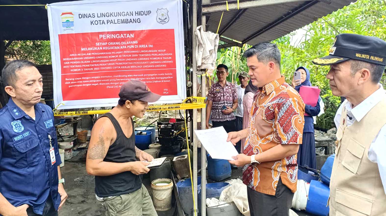 Tiga usaha tahu di Kecamatan Ilir Barat I, Kota Palembang, Kamis 9 Juli 2026 disegel. Foto : SUMEKS.DISWAY.ID