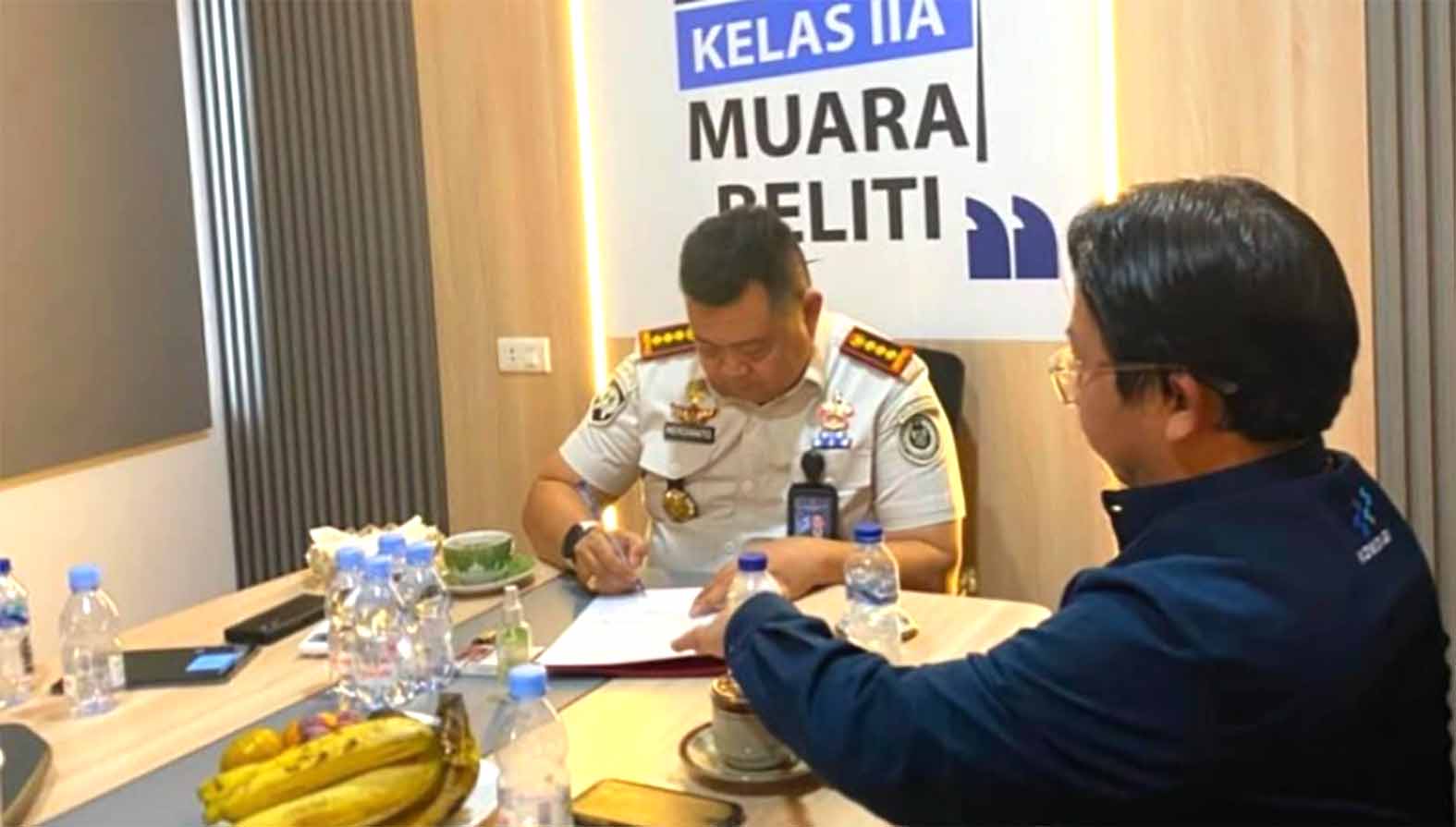 Kalapas Narkotika Muara Beliti, Herdianto saat menerima kunjungan Tim Kementerian Komunikasi dan Digital (Kemkomdigi), Rabu, 29 Juli 2026.