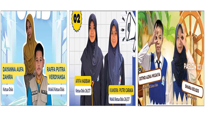 Ini dia calon Ketua /Wakil Ketua OSIS SMPIT Mutiara Cendekia Tahun Pelajaran 2026/2027. Foto: Dok. SMPIT Mutiara Cendekia